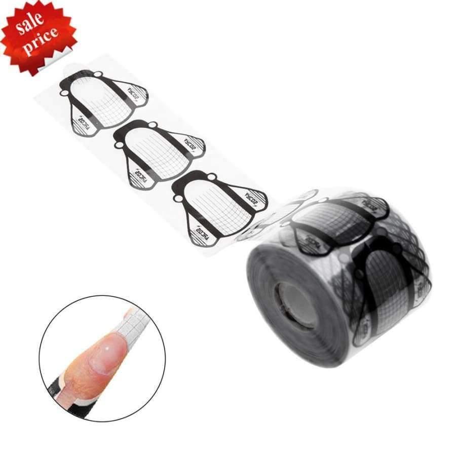 Planet Gates 500Pcs Nail Art Tips Extension Guide Forms Polish Gel U Shape French Tips Nail Forms Extension Sticker Manicure Styling Tools