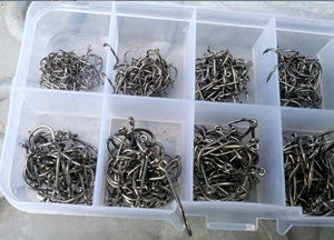 Planet Gates 500pcs/set mixed size #3~12 high carbon steel carp  fishing hooks pack with hole with Retail Original box Jigging Bait