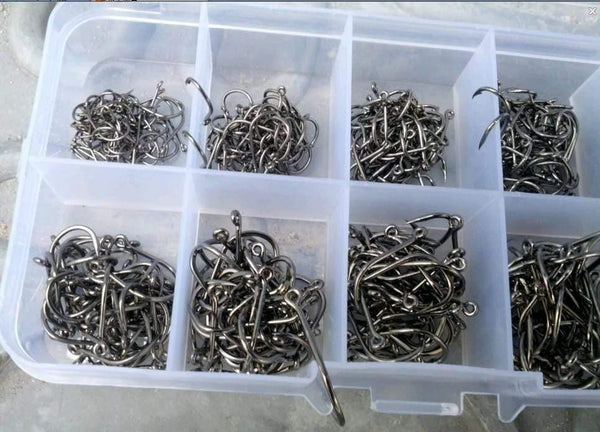 Planet Gates 500pcs/set mixed size #3~12 high carbon steel carp  fishing hooks pack with hole with Retail Original box Jigging Bait