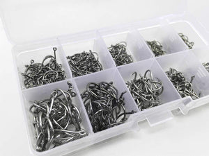Planet Gates 500pcs/set mixed size #3~12 high carbon steel carp  fishing hooks pack with hole with Retail Original box Jigging Bait