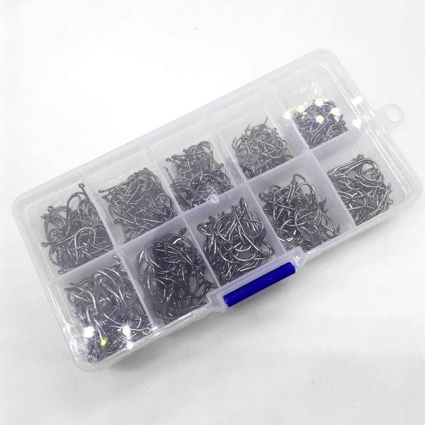 Planet Gates 500pcs/set mixed size #3~12 high carbon steel carp  fishing hooks pack with hole with Retail Original box Jigging Bait