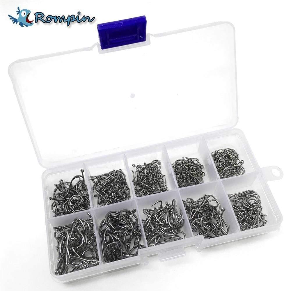 Planet Gates 500pcs/set mixed size #3~12 high carbon steel carp  fishing hooks pack with hole with Retail Original box Jigging Bait