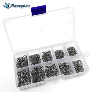 Planet Gates 500pcs/set mixed size #3~12 high carbon steel carp  fishing hooks pack with hole with Retail Original box Jigging Bait
