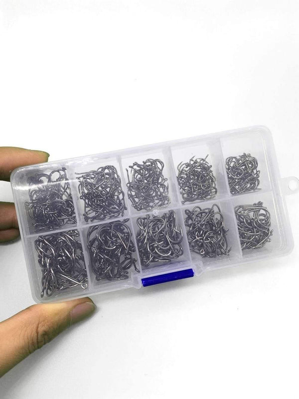 Planet Gates 500pcs/set mixed size #3~12 high carbon steel carp  fishing hooks pack with hole with Retail Original box Jigging Bait