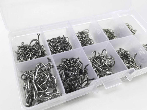Planet Gates 500pcs/set mixed size #3~12 high carbon steel carp  fishing hooks pack with hole with Retail Original box Jigging Bait