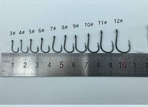 Planet Gates 500pcs/set mixed size #3~12 high carbon steel carp  fishing hooks pack with hole with Retail Original box Jigging Bait