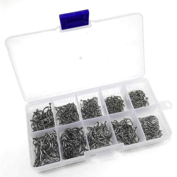 Planet Gates 500pcs/set mixed size #3~12 high carbon steel carp  fishing hooks pack with hole with Retail Original box Jigging Bait