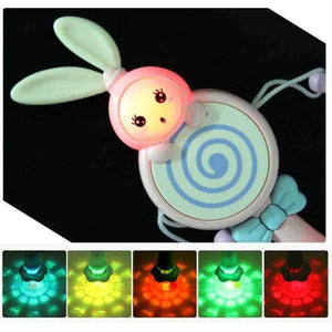 Planet Gates 503-B Rabbit Baby Rattles Mobiles Music Rhythm Light Hand Bed Bell Soft Teether Education 0-12 Months Toy for Newborn Gift BEI JESS