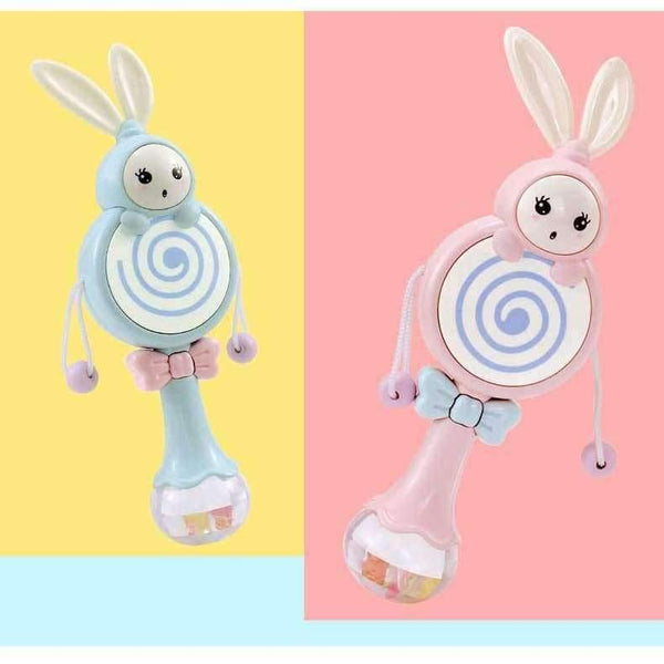 Planet Gates 503-B Rabbit Baby Rattles Mobiles Music Rhythm Light Hand Bed Bell Soft Teether Education 0-12 Months Toy for Newborn Gift BEI JESS