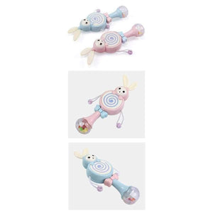 Planet Gates 503-B Rabbit Baby Rattles Mobiles Music Rhythm Light Hand Bed Bell Soft Teether Education 0-12 Months Toy for Newborn Gift BEI JESS
