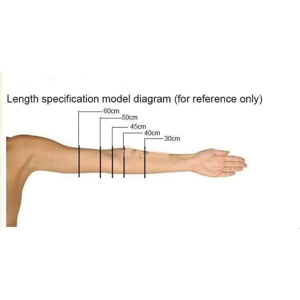 Planet Gates 50CM Black Length New 2018 Women Fashion Gloves Black Long Leather Gloves 40cm & 50cm Women's Mittens Winter Ladies Leather Gloves