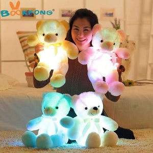 Planet Gates 50cm Creative Light Up LED Teddy Bear Stuffed Animals Plush Toy Colorful Glowing Teddy Bear Christmas Gift for Kids