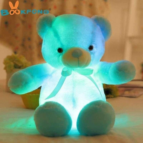 Planet Gates 50cm Creative Light Up LED Teddy Bear Stuffed Animals Plush Toy Colorful Glowing Teddy Bear Christmas Gift for Kids
