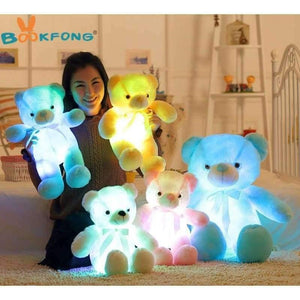 Planet Gates 50cm Creative Light Up LED Teddy Bear Stuffed Animals Plush Toy Colorful Glowing Teddy Bear Christmas Gift for Kids