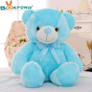 Planet Gates 50cm Creative Light Up LED Teddy Bear Stuffed Animals Plush Toy Colorful Glowing Teddy Bear Christmas Gift for Kids