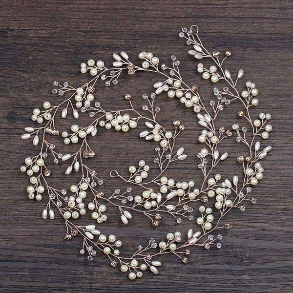 Planet Gates 50cm silver color Fashion Flower Vine Tiara Bride Head Chain Bridal Headbands Hair Ornaments Wedding Hair Accessories Jewelry Women SP0127