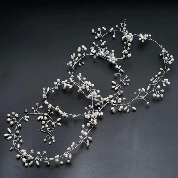 Planet Gates 50cm silver color Fashion Flower Vine Tiara Bride Head Chain Bridal Headbands Hair Ornaments Wedding Hair Accessories Jewelry Women SP0127
