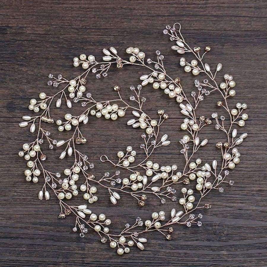 Planet Gates 50cm silver color Flower Vine Tiara Bride Head Chain Bridal Headbands Hair Ornaments Wedding Hair Accessories Jewelry Women SP0127