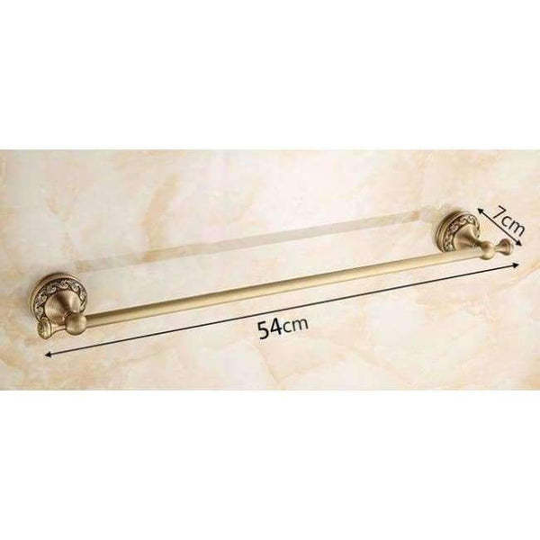 Planet Gates 50cm Towel Bar Bathroom hardware set Antique Brass Carved Bathroom Products wall mounted brass Bathroom Accessories set shelf towel rack A2D