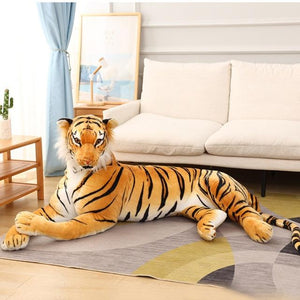 Planet Gates 50cm / yellow tiger 30-110cm Lifelike Tiger Plush Toy Stuffed Wild Force Forest Animals Simulation White Tiger Jaguar Doll Kid Birthday Gift for Boy