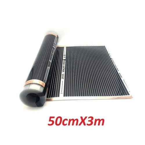Planet Gates 50cmX3m All Sizes 220w/m2 Carbon Infrared Underfloor Heating Film AC220V Korea Warm Mat