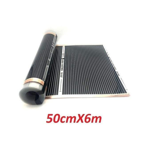 Planet Gates 50cmX6m All Sizes 220w/m2 Carbon Infrared Underfloor Heating Film AC220V Korea Warm Mat