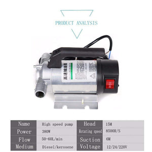 Planet Gates 50l/min Ac Dc Electric Automatic Fuel Transfer Pump Small Auto Refueling Pump For Pumping Oil/diesel/kerosene/water