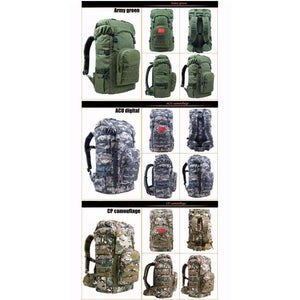 Planet Gates 50L Outdoor Sports Bag Camping Travel Hiking Climbing Pack Multifunction Military Tactical Backpack with MOLLE Bag CWYA85