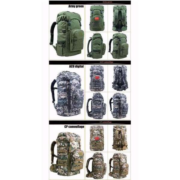Planet Gates 50L Outdoor Sports Bag Camping Travel Hiking Climbing Pack Multifunction Military Tactical Backpack with MOLLE Bag CWYA85