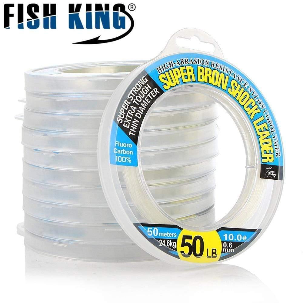 Planet Gates 50M 10LB-50LB 100% Fluoro Carbon Super Bron Shock Leader Line Bass Lure Fishing Line Wear Resisting  Linha De Pesca