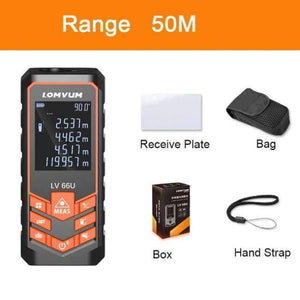 Planet Gates 50M LOMVUM Battery-powered Auto Level Laser Range Finder Multifunction Distance Meter Night Vision Laser Rangefinder Tool