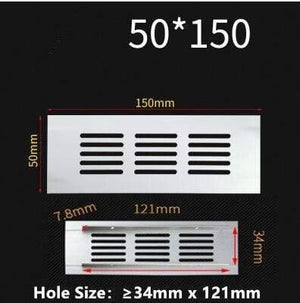 150mm 200mm 250mm 300mm rectangular aluminum alloy ventilation grille cover wardrobe Shoe cabinet wall hole ventilation grille