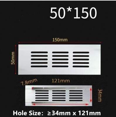 150mm 200mm 250mm 300mm rectangular aluminum alloy ventilation grille cover wardrobe Shoe cabinet wall hole ventilation grille