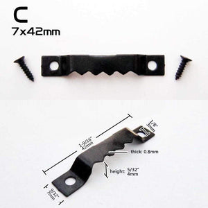 50pc Golden Saw Tooth Sawtooth Hanging Picture Photo Oil Painting Mirror Frame Hanger Hook Furniture Accessorie + Screw A 7x40mm