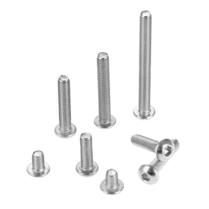 50Pc Stainless Steel Screws Hex Socket Round Head M3 Screw Bolt Furniture Fastener M3*4mm/5mm/10mm/12mm/14mm/16mm/20mm/30mm