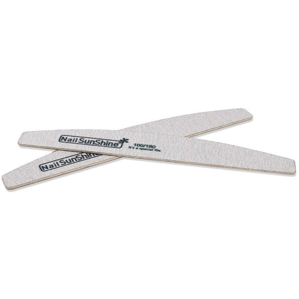 Planet Gates 50Pcs 100/180 Sandpaper Nail Art Files Grey Wooden Sanding Nail Buffer Curved Buffing Professional Manicure Block Nail Care Tool