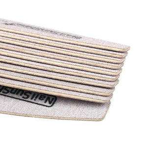 Planet Gates 50Pcs 100/180 Sandpaper Nail Art Files Grey Wooden Sanding Nail Buffer Curved Buffing Professional Manicure Block Nail Care Tool