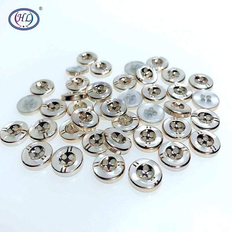 Planet Gates 50pcs/100pcs/200pcs 11mm 4 Holes Resin Buttons Shirt  Apparel Sewing Accessories DIY Crafts