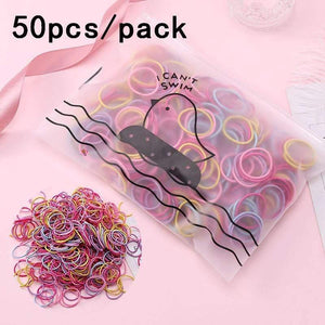 1000pcs/Pack Girls Colorful Small Disposable Rubber Bands Kids Ponytail Holder Elastic Hair Bands Ties Fashion Hair Accessories