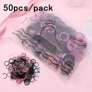 1000pcs/Pack Girls Colorful Small Disposable Rubber Bands Kids Ponytail Holder Elastic Hair Bands Ties Fashion Hair Accessories