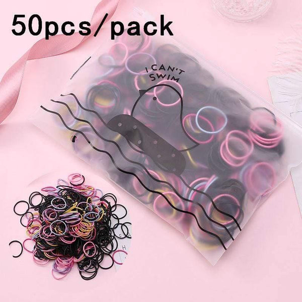 1000pcs/Pack Girls Colorful Small Disposable Rubber Bands Kids Ponytail Holder Elastic Hair Bands Ties Fashion Hair Accessories