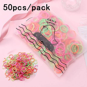 1000pcs/Pack Girls Colorful Small Disposable Rubber Bands Kids Ponytail Holder Elastic Hair Bands Ties Fashion Hair Accessories