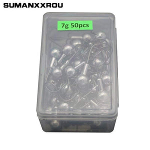 Planet Gates 50pcs 1g 50pcs Jig Head Fishhooks Carbon Steel Fishing Hook 1-20g Lead Jig Hooks For Soft Lure Fishing Accessories YG24