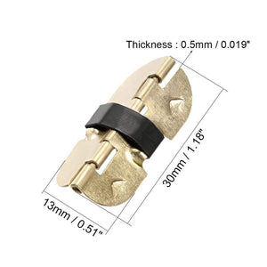 50pcs 20/30/29mm Length Spring Loaded Hinges for Glasses Case Jewelry Wooden Box, Cabinet Doors,with Spring Steel