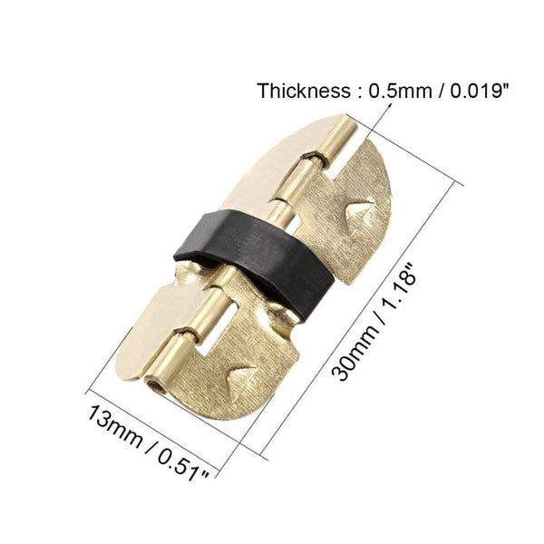 50pcs 20/30/29mm Length Spring Loaded Hinges for Glasses Case Jewelry Wooden Box, Cabinet Doors,with Spring Steel