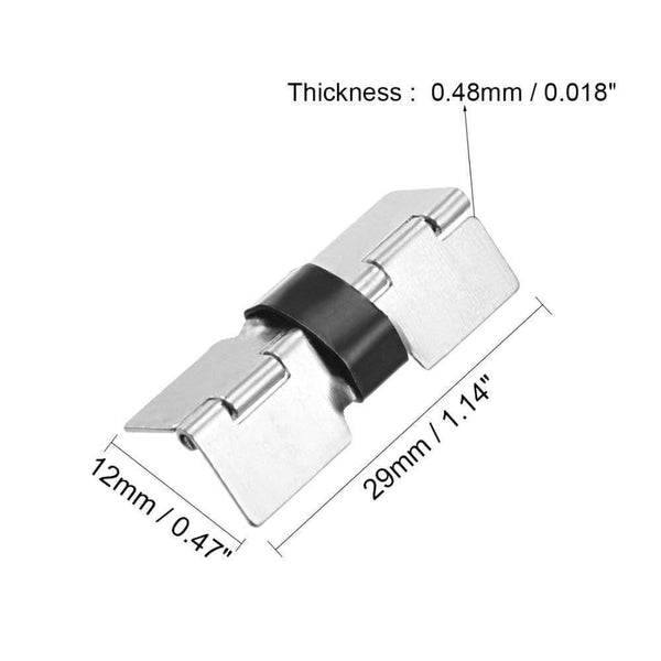 50pcs 20/30/29mm Length Spring Loaded Hinges for Glasses Case Jewelry Wooden Box, Cabinet Doors,with Spring Steel