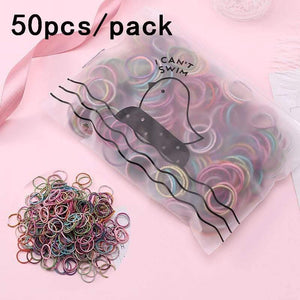 1000pcs/Pack Girls Colorful Small Disposable Rubber Bands Kids Ponytail Holder Elastic Hair Bands Ties Fashion Hair Accessories