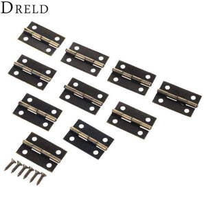 Planet Gates 50Pcs 24*16mm Furniture Hinge Cabinet Drawer Door Butt Hinge Antique Bronze Wood Jewelry Box Hinges for Furniture Hardware