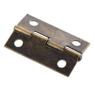 Planet Gates 50Pcs 24*16mm Furniture Hinge Cabinet Drawer Door Butt Hinge Antique Bronze Wood Jewelry Box Hinges for Furniture Hardware