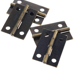 Planet Gates 50Pcs 24*16mm Furniture Hinge Cabinet Drawer Door Butt Hinge Antique Bronze Wood Jewelry Box Hinges for Furniture Hardware